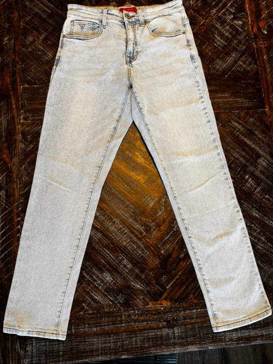 Guess Denim - GUESS Los Angeles Light Wash Straight Leg Jeans Women’s Size 29 Distressed